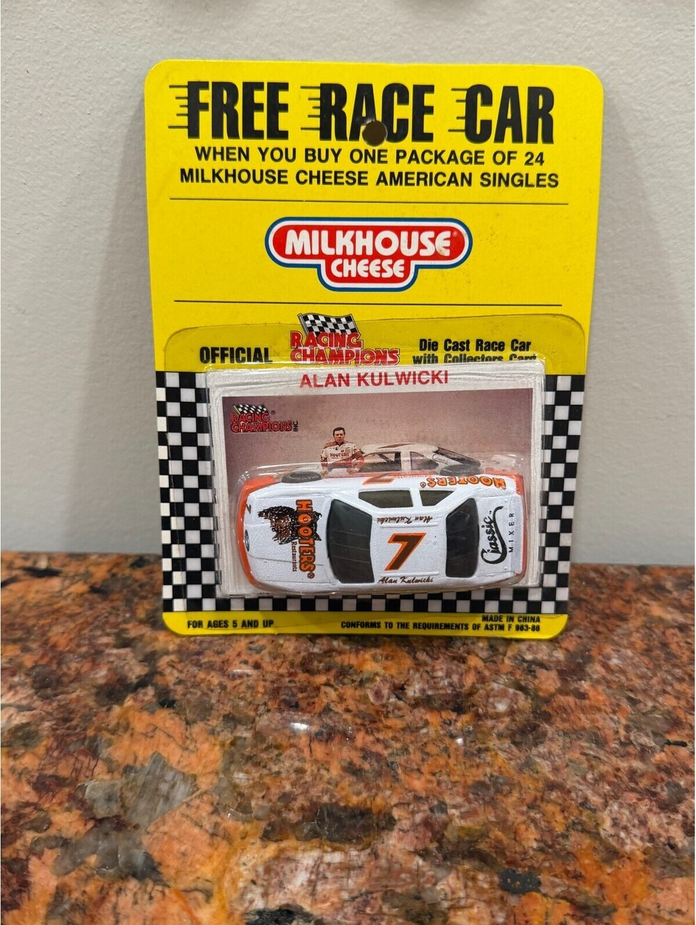 Vintage 1992 Alan Kulwicki’s #7 Racing Champions 1:64 scale die-cast NASCAR Car